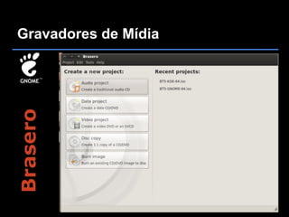 Gravadores de Mídia
Brasero
 