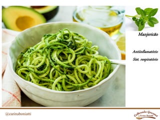 @carinaboniatti
Manjericão
Antiinflamatório
Sist. respiratório
 