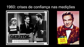 1960: crises de confiança nas medições
 
