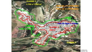 Coordenadoria de Planejamento Ambiental
Departamento de Informações Ambientais
Centro de Integração e Gerenciamento de Informações
CLASSE C
CLASSE A
CLASSE
B
CLASSE B
CLASSE C
rede de água e esgoto
1.750 a 7.500 m²
500 m²
1.300 a 1.500 m²
ÁREA DE 1ª CATEGORIA
ÁREA DE 2ª CATEGORIA
Ikonos/02
CETESB, 2014
MARRANI, VMA.
 