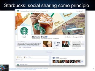 Starbucks: social sharing como princípio

Q8 Thinking of your favorite television shows, how likely are you to watch more than one episode in one sitting?
Q10 Please indicate how likely you would be to engage in the following activities.

29

 