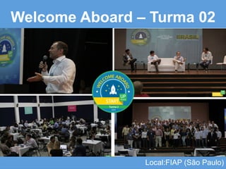 Welcome Aboard – Turma 02
Local:FIAP (São Paulo)
 
