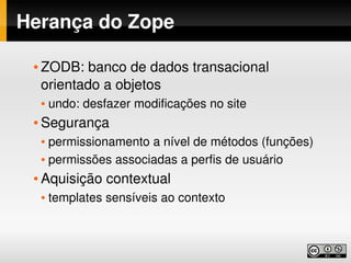 Desenvolvimento web com Python, Zope e Plone