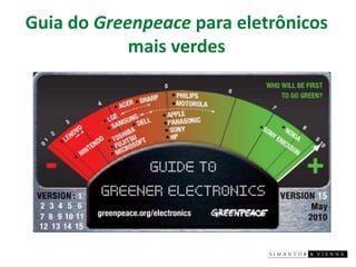 Guia do Greenpeacepara eletrônicos mais verdes  