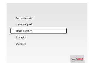 Palestra Finanças Pessoais