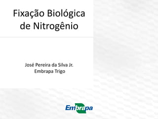 Fixação Biológica
de Nitrogênio
José Pereira da Silva Jr.
Embrapa Trigo
 