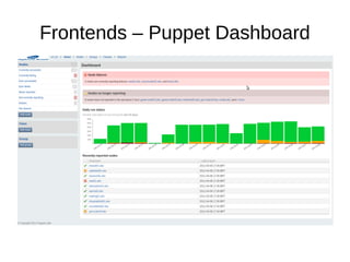 Frontends – Puppet Dashboard
 