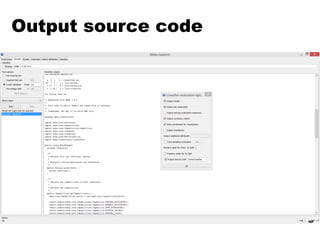 Output source code
 