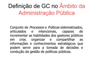 Intersecção/Convergência da GC e da InovaçãoInovaçãoGC