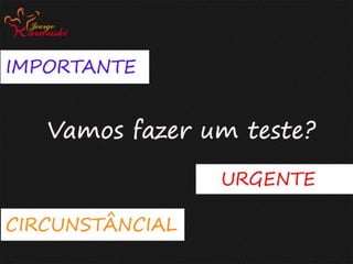 Palestra gestão do tempo