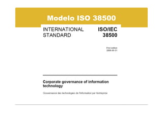Modelo ISO 38500
 