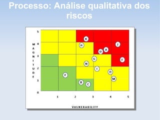 Processo: Análise qualitativa dos
            riscos
 