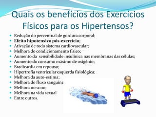 Porque os negros tem maior probabilidade de se tornarem hipertensos?Algumas possíveis explicações:Maior incidência de baixo peso ao nascerem;Menor queda de pressão arterial durante o sono;Maior grau de hipertrofia do ventrículo esquerdo do coração;Dificuldade de acesso a serviços adequados de saúde;Maior grau de situações de estresse psicossocial;Maior prevalência de obesidade;São mais sensíveis ao sal;Entre outros.