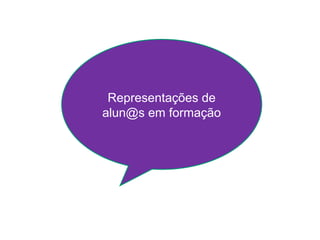 Representações de
alun@s em formação
 