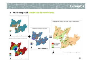 Exemplos
3. Análise espacial: tendências de crescimento




                  +                     =


                                                      30
 