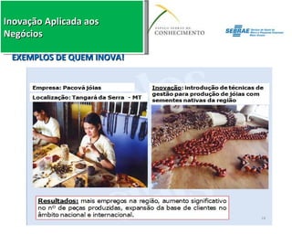 EXEMPLOS DE QUEM INOVA! 