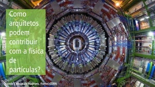 Como
arquitetos
podem
contribuir
com a física
de
partículas?
Grande Colisor de Hádrons. Fonte: CERN
 
