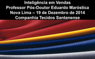 Inteligência em Vendas
Professor Pós-Doutor Eduardo Maróstica
Nova Lima – 19 de Dezembro de 2014
Companhia Tecidos Santanense
 