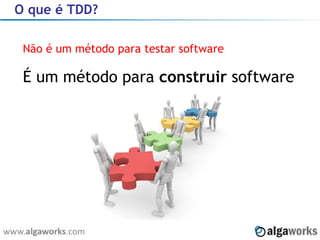 O que é TDD? Não é um método para testar software É um método para  construir  software 