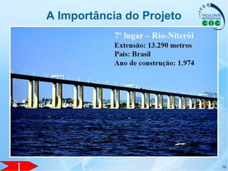 13
A Importância do Projeto
13
 