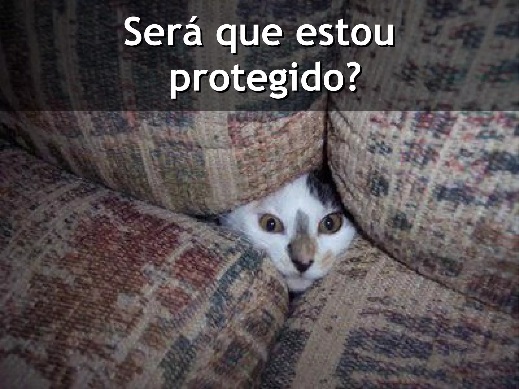 Será que estou
  protegido?
 