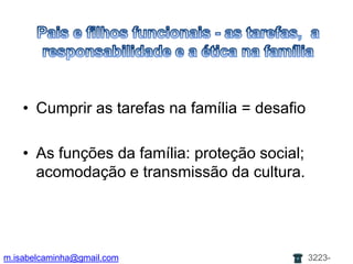 prejuízos  - etapas do desenvolvimento, 		   das funções que desempenha e              		   de sua capacidade criativa. (Rosset, 2003, 2004; Caminha, 2010)m.isabelcaminha@gmail.com3223-7704