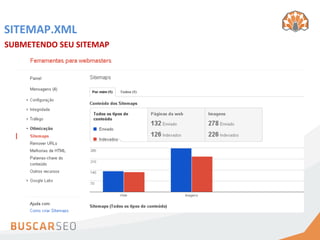 SITEMAP.XML	
  
SUBMETENDO	
  SEU	
  SITEMAP	
  	
  
 