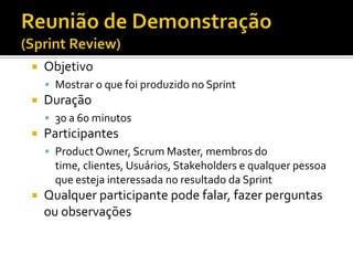 Planejamento do SprintESTIMATIVAS em StoryPointsPlanningPoker