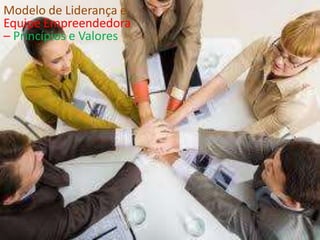 Modelo de Liderança e
Equipe Empreendedora
– Princípios e Valores




                         19
 