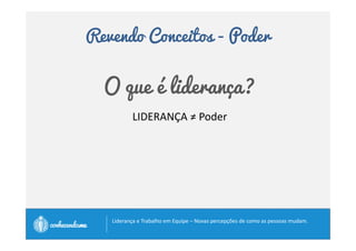 Revendo Conceitos – Gerenciamento 
“Quer gerenciar alguma coisa? 
Vá gerenciar o seu estoque. 
Gente não se gerencia, lidera-se.” 
Ross Perot, Fundador da 
EDS 
		
 