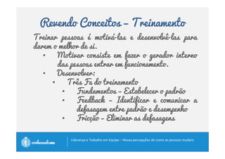 Revendo Conceitos – Palmadas 
O que é liderança? 
		 	( 