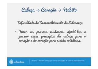 Crise 
De que adiantam toda essa conversa e esse 
treinamento, se não mudarmos de 
verdade? 
		
 