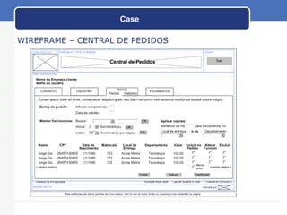 Case WIREFRAME – CENTRAL DE PEDIDOS 