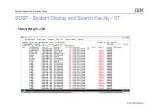 © 2013 IBM Corporation
Smarter Systems for a Smarter Planet
SDSF - System Display and Search Facility - ST
Status de um JOB
 