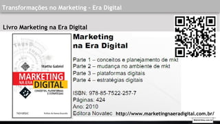 http://www.marketingnaeradigital.com.br/
Transformações no Marketing - Era Digital
Livro Marketing na Era Digital
Walmirlima.com.br
 