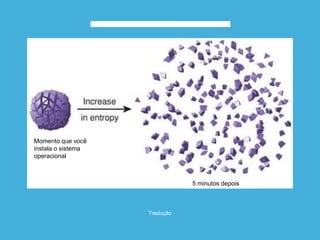 Tradução
Momento que você
instala o sistema
operacional
5 minutos depois
 