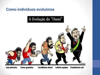 Como indivíduos evoluímos
 