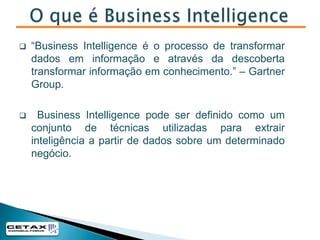 15 anos de experiência em TI, sendo 9 exclusivamente com Business Intelligence e Data Warehouse.