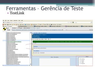 Ferramentas – Gerência de Teste 
•TestLink  