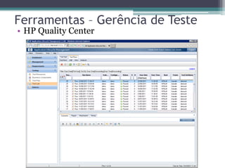 Ferramentas – Gerência de Teste 
•HP Quality Center  