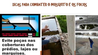 DICAS PARA COMBATER O MOSQUITO E OS FOCOS
 