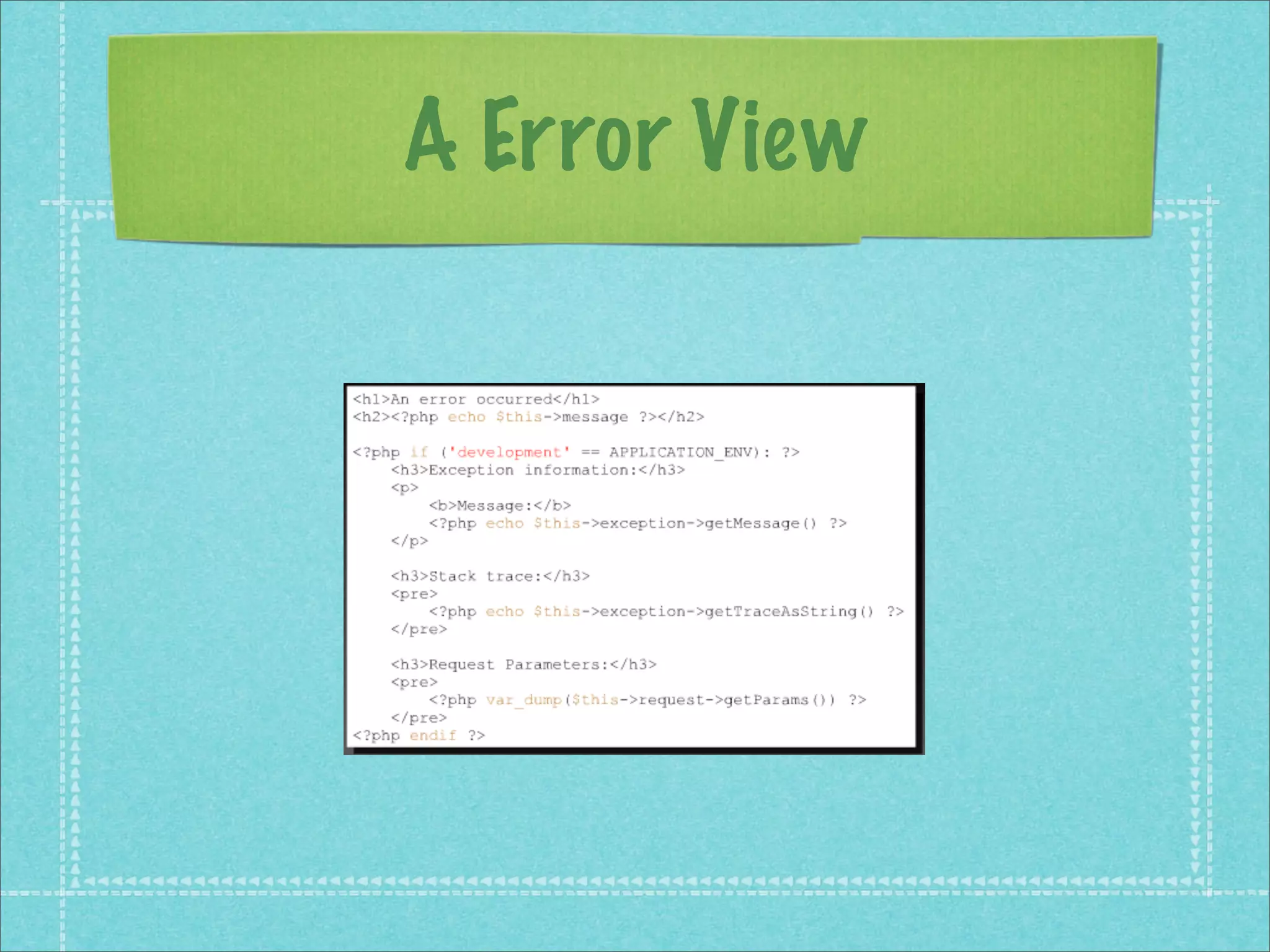 A Error View
 