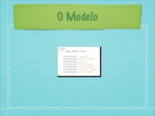 O Modelo
 
