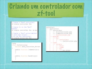 Criando um controlador com
          zf-tool
 