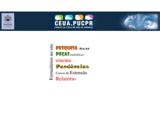 PesquisaPesquisaPesquisaPesquisa Aulas
peçaspeçaspeçaspeçasanatômicas
ementa
Pendências
Cursos de Extensão
Relatório
Formuláriosnosite
 