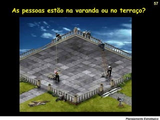 57
Planejamento Estratégico
As pessoas estão na varanda ou no terraço?
 