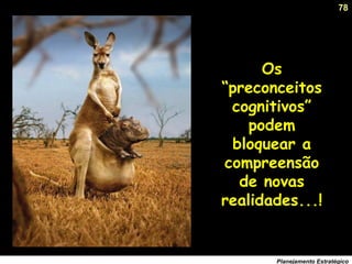 78
Planejamento Estratégico
Os
“preconceitos
cognitivos”
podem
bloquear a
compreensão
de novas
realidades...!
 