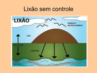 Lixão sem controle
 