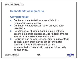 Palestra Próprio Módulo I - Portas Abertas
