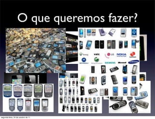 O que queremos fazer?




segunda-feira, 24 de outubro de 11
 